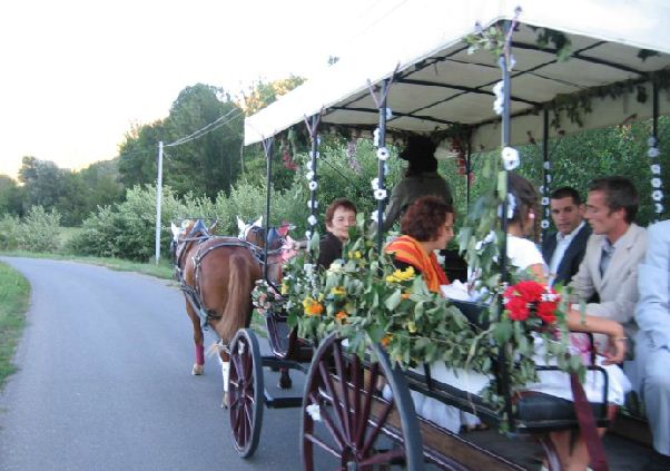 Location de calèche pour un mariage romantique